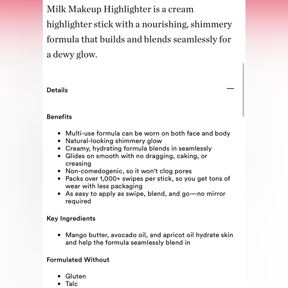 Milk ‘Turnt’ Dewy Cream Highlighter Stick - Picture 8 of 10
